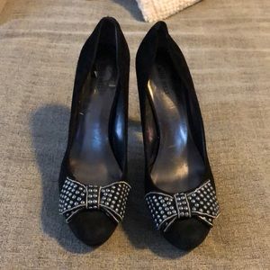 Nine West Black Suede Pumps